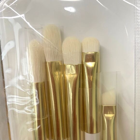 Unbranded Other - 5-Piece Eye Shadow Brush Set – Blending, Smudge, Crease, Angled Liner & Spoolie
